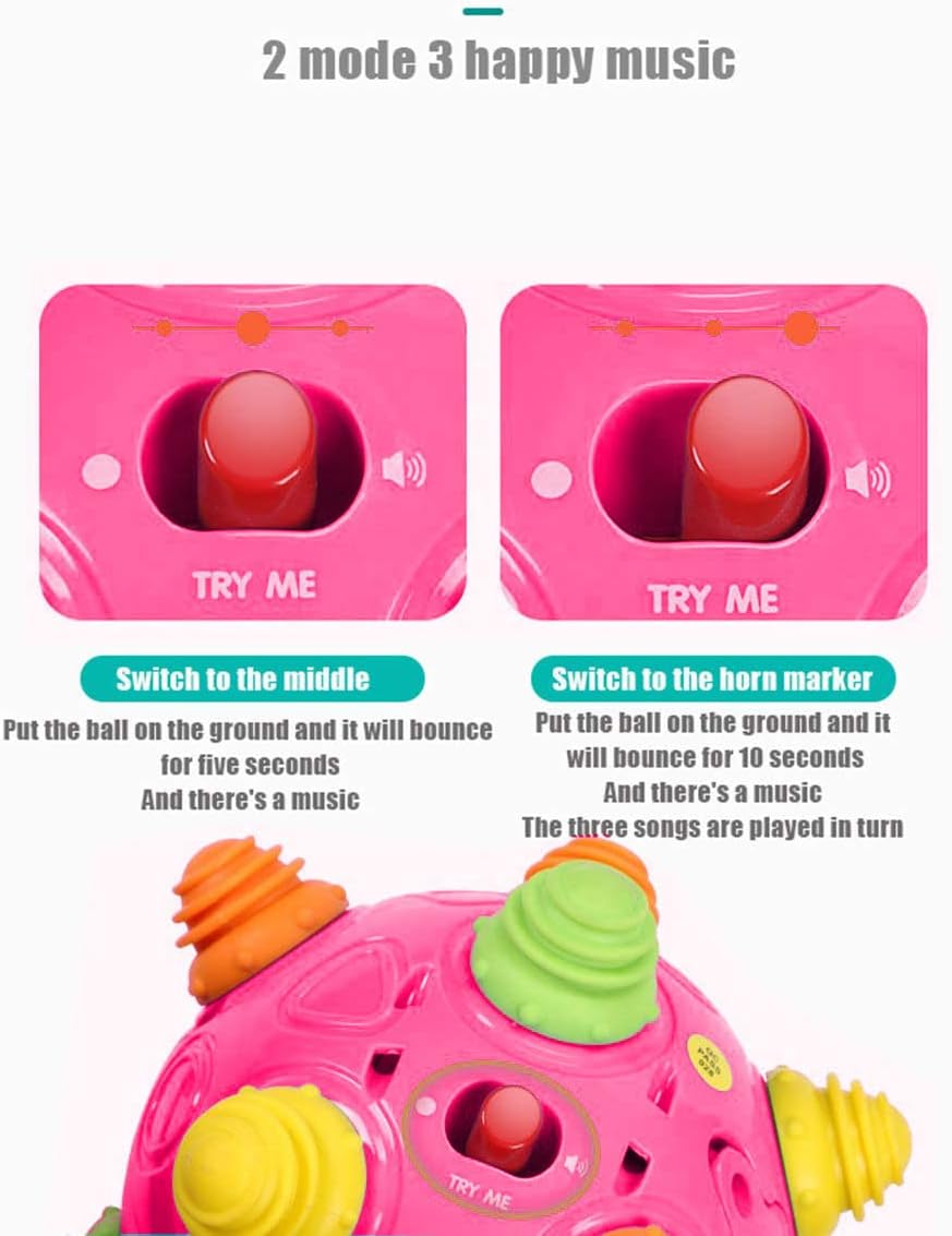 Toddler's Music Dancing Shake Ball - Move, Crawl, Bounce, Sensory Learning for Kids and Babies, Fun