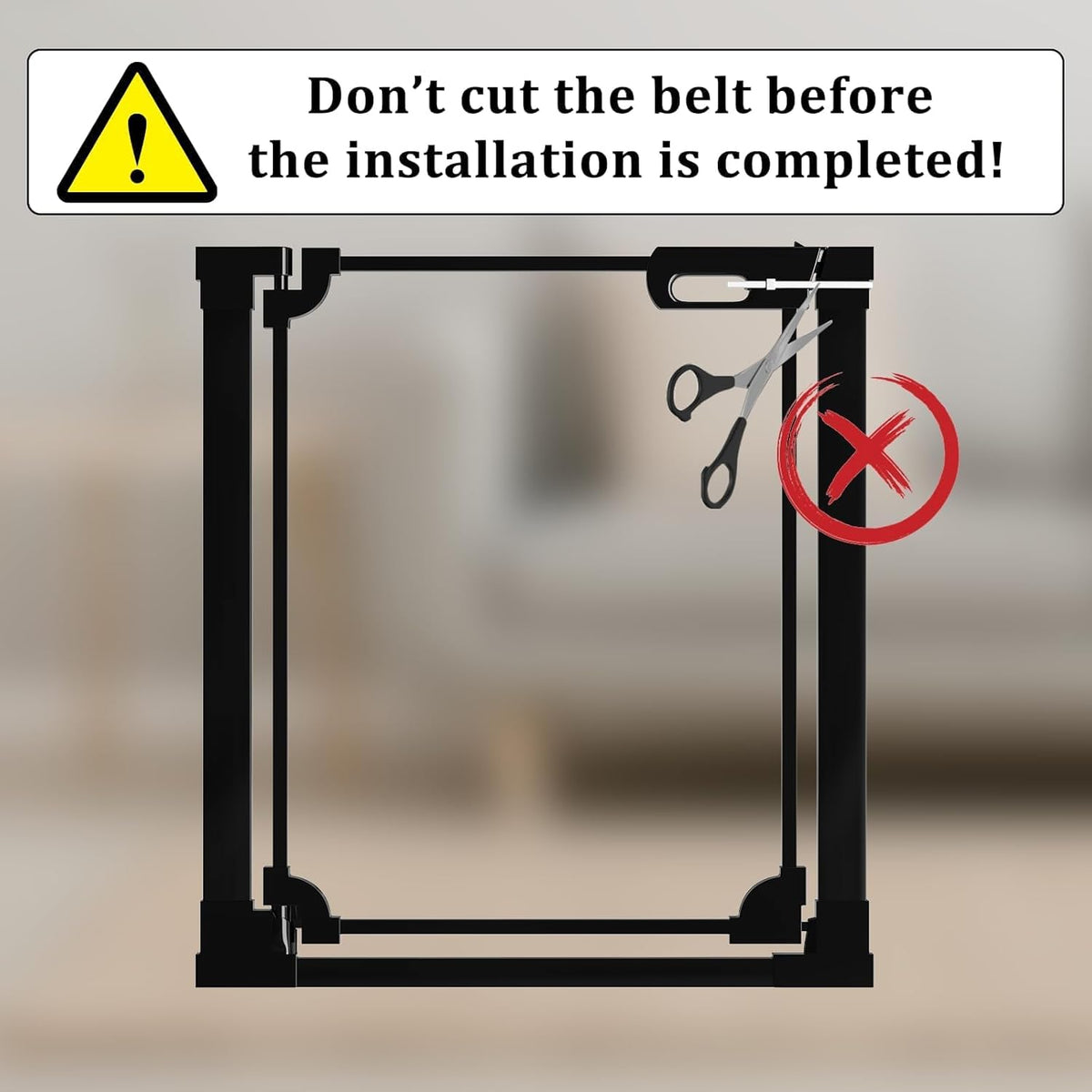 WAOWAO Clear Baby Gate for Stairs Modern Design Acrylic Auto Close Pet Gate, 29.52-37.79" Wide