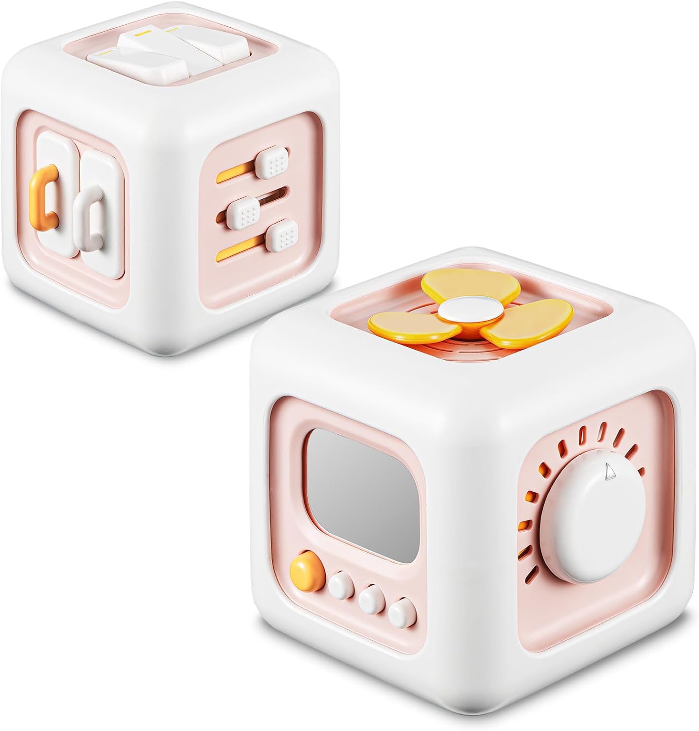 Busy Cube Toys for 1 Year Old Girl Gifts, Montessori for Baby Girl, Travel Sensory Toys for