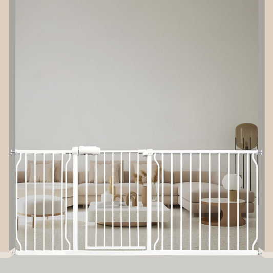 Baby Gates Extra Wide 71.5-76.4 Inch Large Baby Gates for Stairs Tension Pet Dog Gates Indoor for