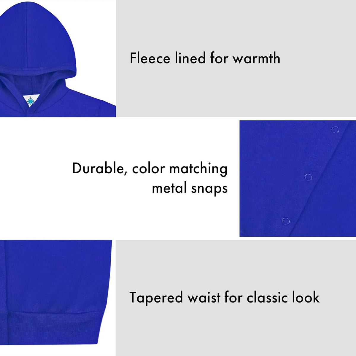 Creative Knitwear College Baby Snap Hooded Jacket - Team Logo, Multiple Colors, for Boys & Girls