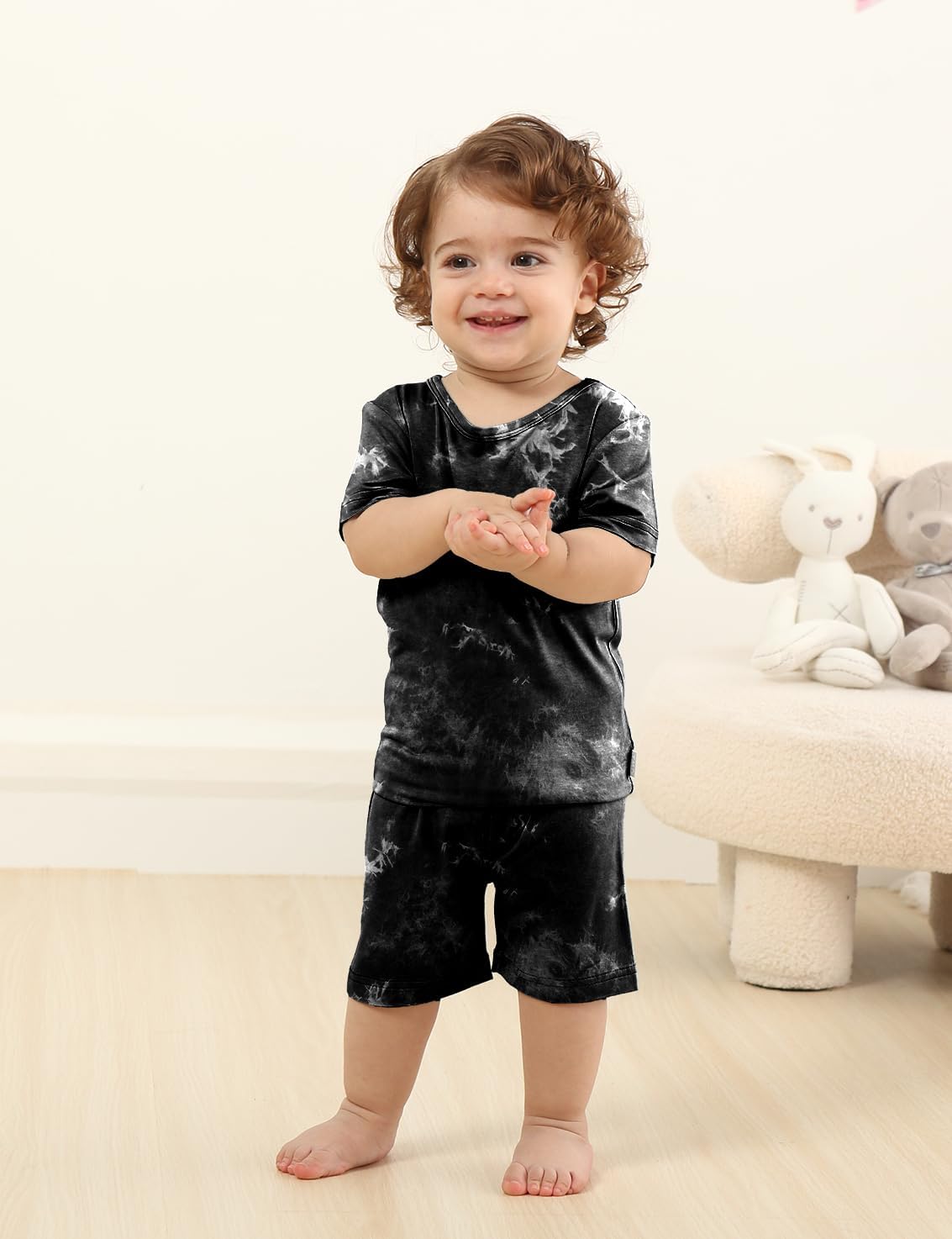 Jimonda Baby/Toddler Soft Sleepwear Short sleeve Kids Cool Pajama Outdoor 2-Piece Shirt&Shorts
