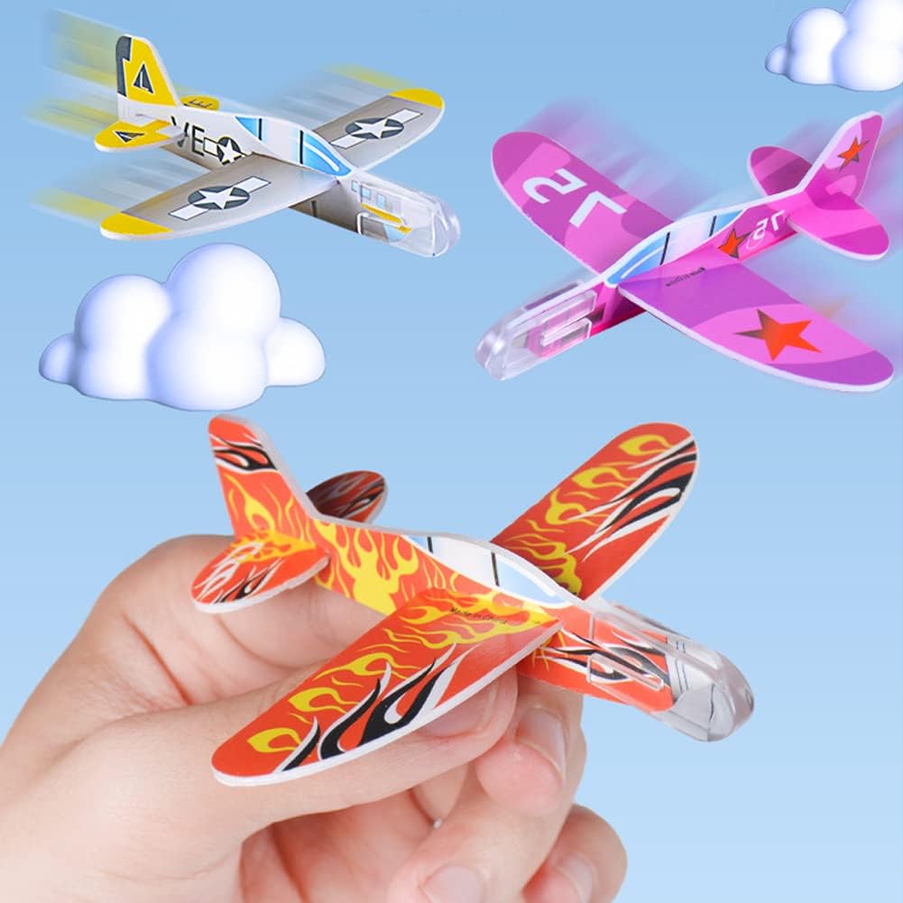 50 Pcs Foam Gliders Planes Toys for Kids, Paper Airplane, Party Favors Goodie Bag Stuffers, Outdoor