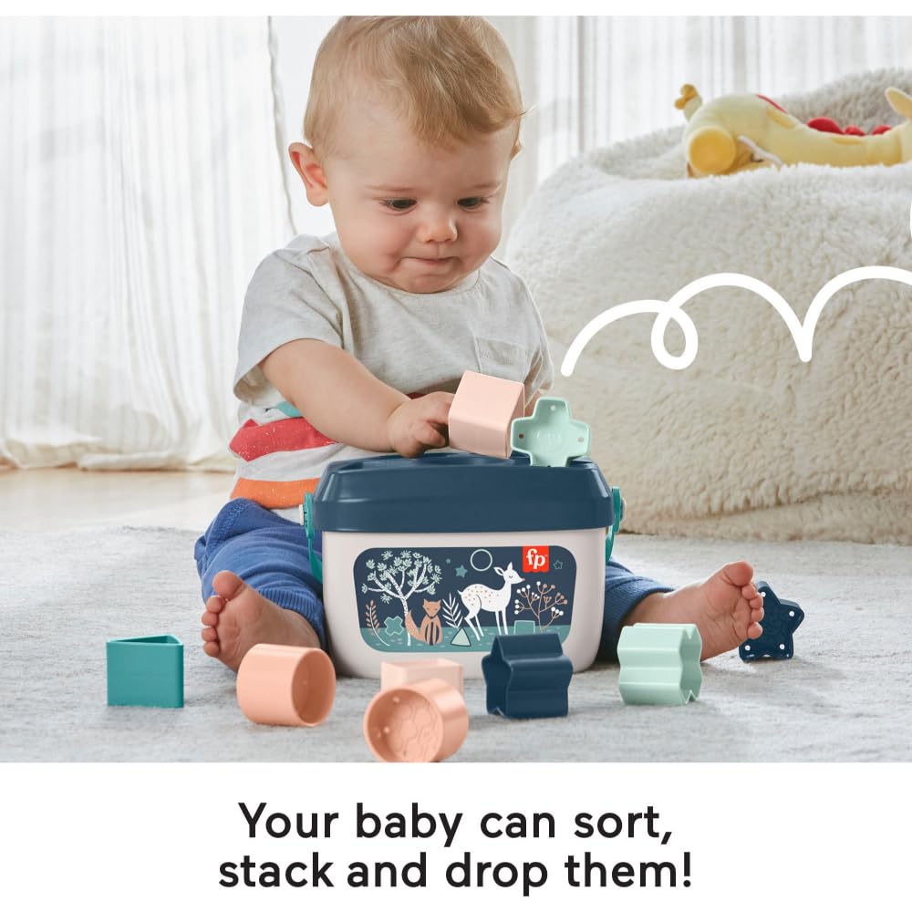 Fisher-Price Baby’s First BlocksToy Set, Navy Fawn
