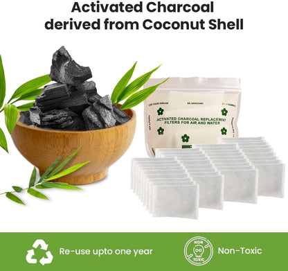 Green Piece® All-Natural Baby Diaper Pail Deodorizer - Pack of 36 - Activated Charcoal - Compatible
