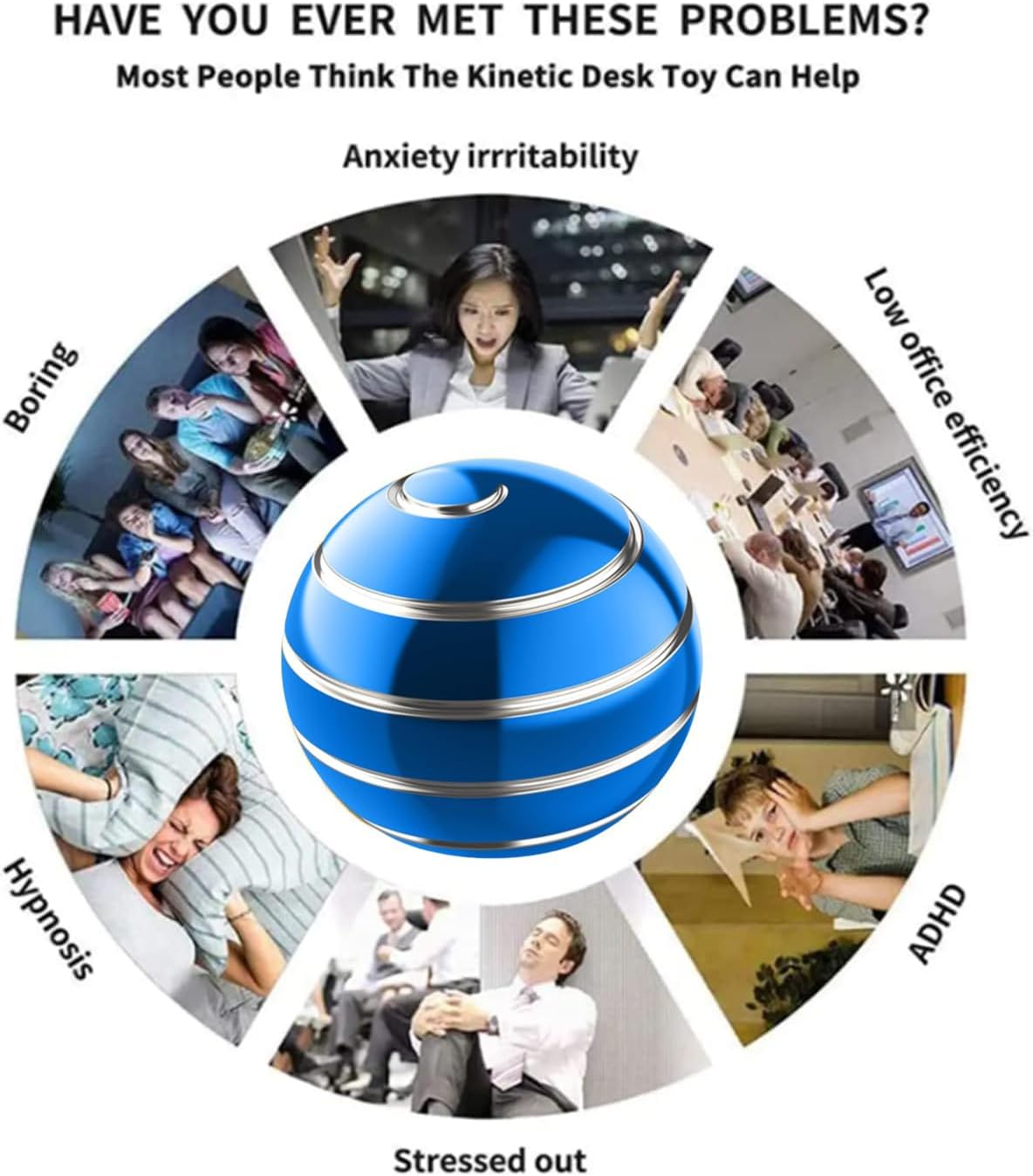 Kinetic Desk Toys, Adults Fidget Toys, Fidget Toys for Kids Ages 8-12, Sensory Toys for Kids with