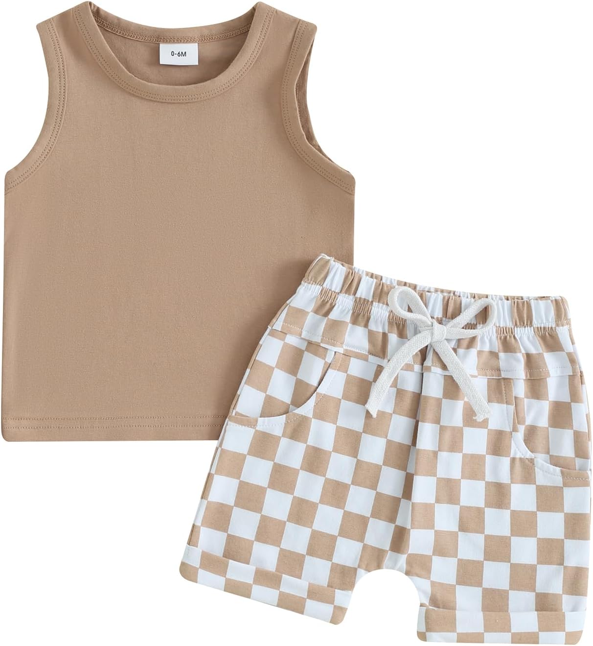 Kupretty Baby Boy Summer Clothes Sleeveless Tank Tops Vest T-Shirt + Casual Shorts Toddler Outfits