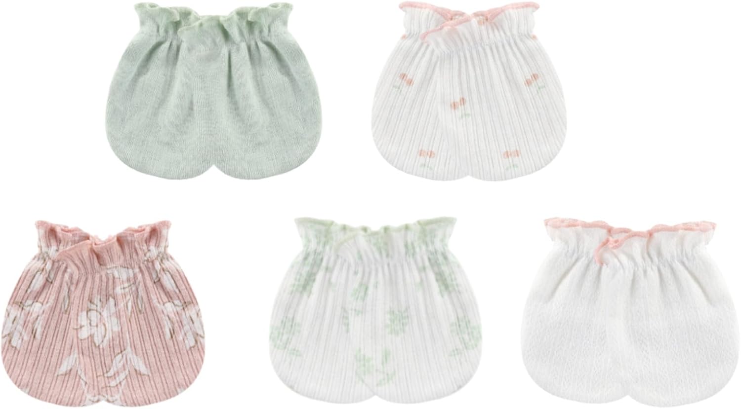 Newborn Baby Boy Girl Caps Mittens Socks Set Cotton Baby Essentials Accessories (Hats+Gloves+Socks)