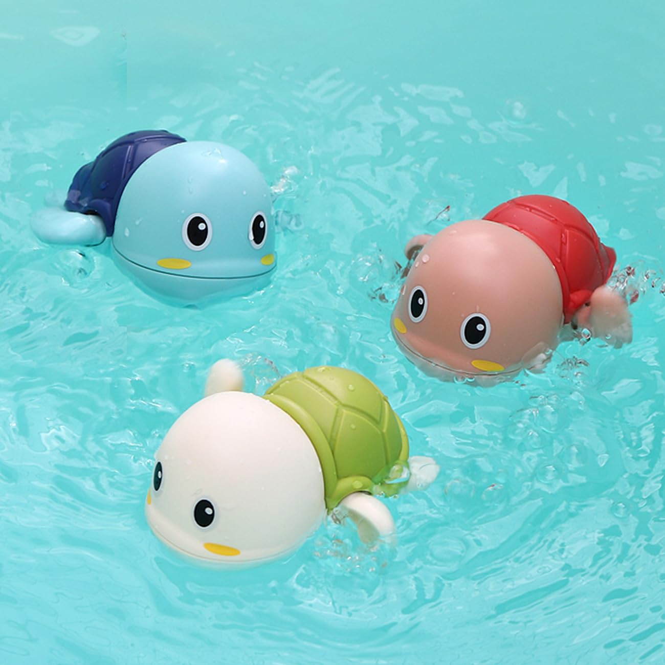 SEPHIX Bath Toys for Toddlers 1-3, Cute Swimming Turtle Bath Toys for 1 2 Year Old Boy Girl Gifts