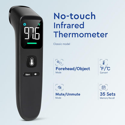 No-Touch Thermometer for Adults and Kids - Digital Forehead Thermometer with High Accuracy, Ultra
