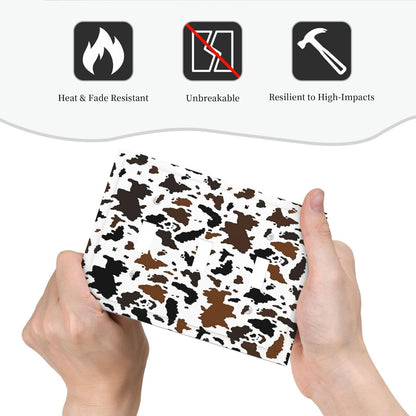Decorative Switch Plates Rustic Cowhide Highland Cow Milk Cow 3 Gang Wall Plate Triple Toggle Light