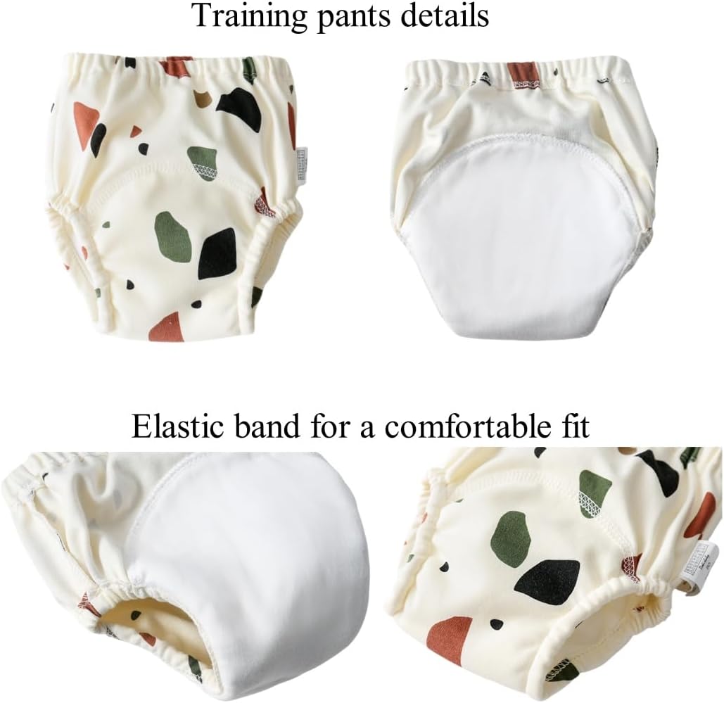 Baby Training Underpants,Soft Cotton Absorbent Potty Training Underwear For Baby Boys And Girls 6
