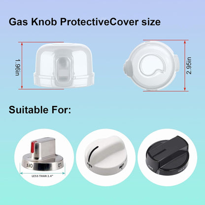 Stove Knob Safety Covers for Child Baby Proofing Kitchen Universal Size Gas Knob Covers Clear View