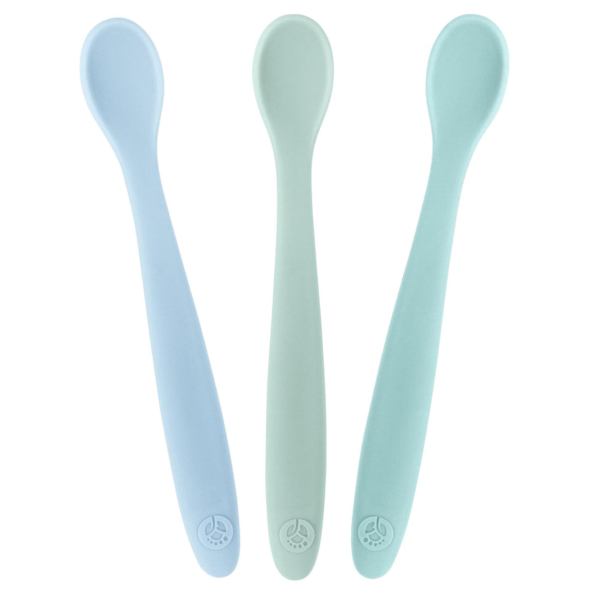 WeeSprout Silicone Baby Spoons - First Stage Infant Feeding Utensils With Soft-Tip, Bendable