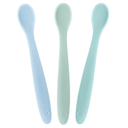 WeeSprout Silicone Baby Spoons - First Stage Infant Feeding Utensils With Soft-Tip, Bendable