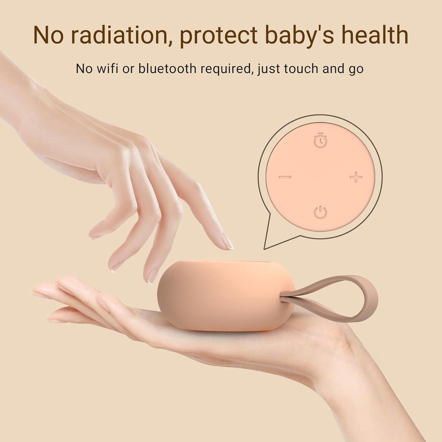Portable Baby Sound Machine [White Noise for Babies Kids Adults][Sleep Soother][Timer Function][12