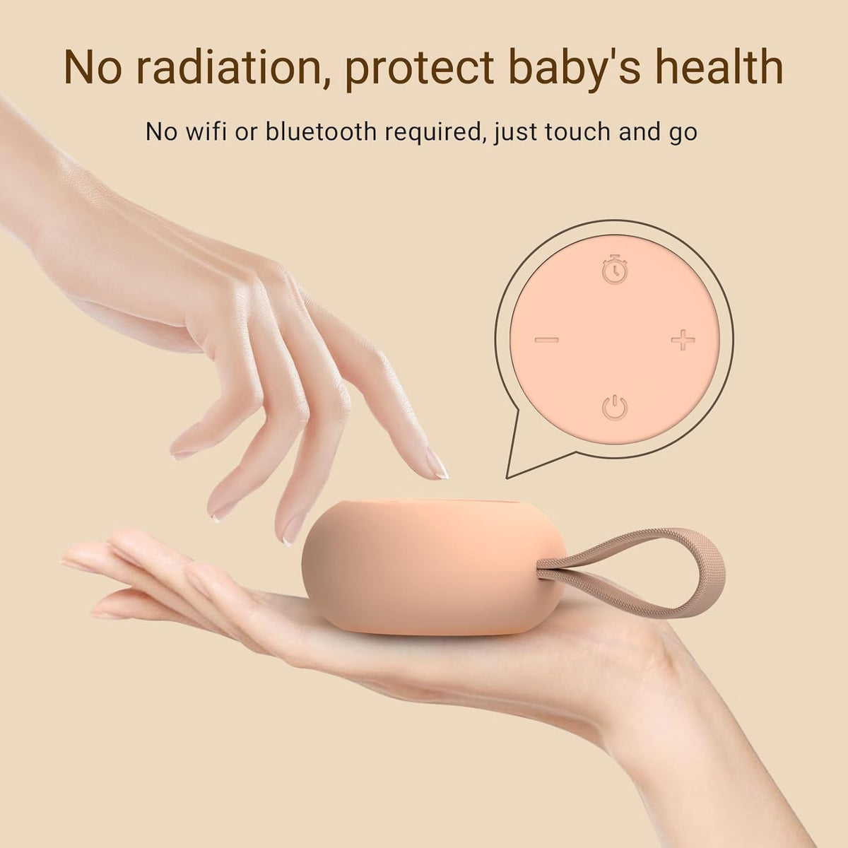 Portable Baby Sound Machine [White Noise for Babies Kids Adults][Sleep Soother][Timer Function][12