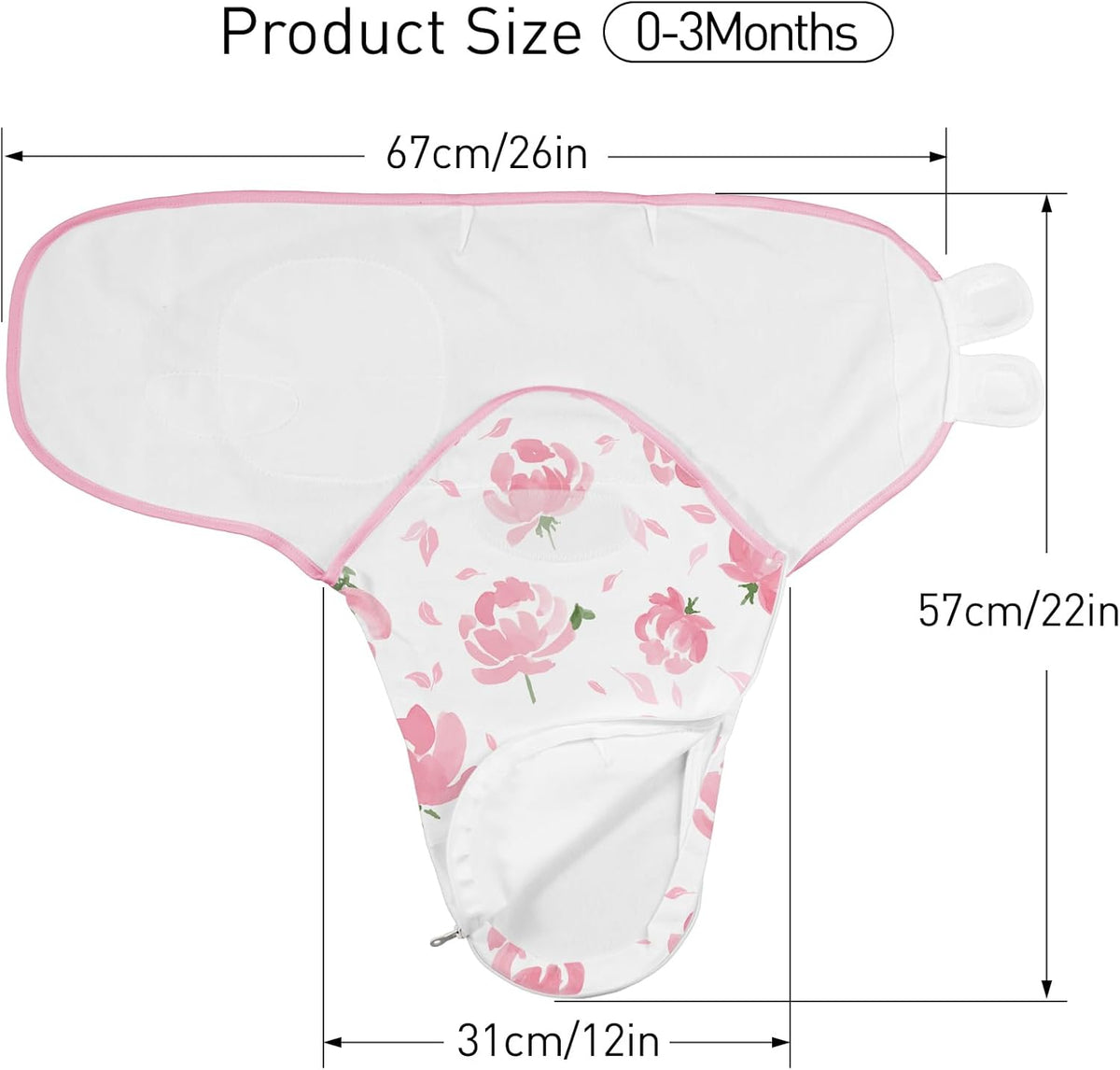 GLLQUEN BABY Baby Swaddle Sleep Sacks with Zipper - 3-Pack Newborn Swaddling Sack, Baby Swaddles