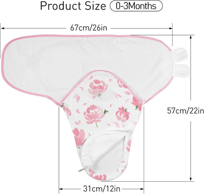 GLLQUEN BABY Baby Swaddle Sleep Sacks with Zipper - 3-Pack Newborn Swaddling Sack, Baby Swaddles