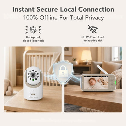 Infant Optics DXR-8 PRO - Patented Active Noise Reduction (ANR), 5” HD Video Baby Monitor with 1