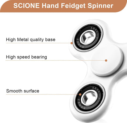 SCIONE Fidget Spinner Toy 1 Pack, Stress Anxiety Relief Sensory Fidget Toys for Kids Adults, Cool
