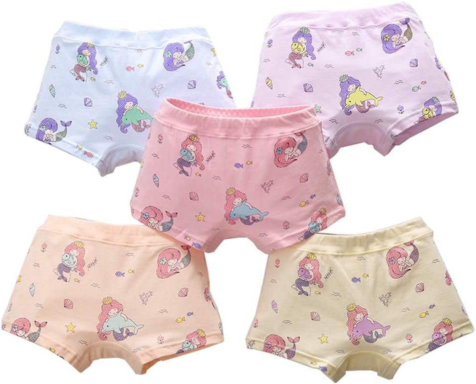 CHUNG Toddler Little Girls Kids Briefs Panties Soft Cotton Boyshort Underwear Pack Big Girl Daily