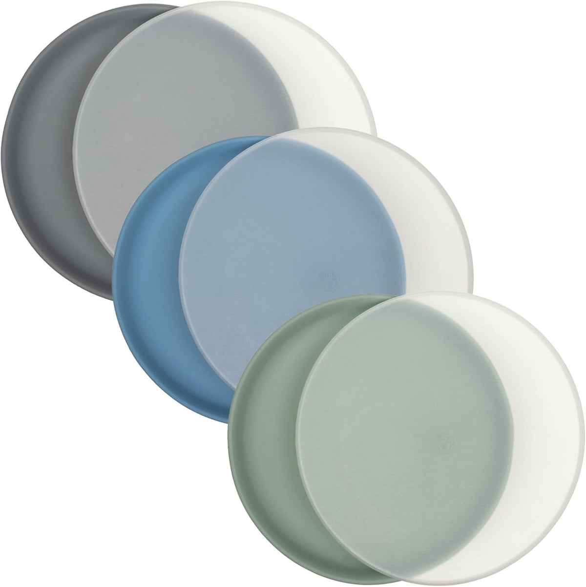 WeeSprout Baby & Toddler Non-Suction Plates with Lids, 100% Food Grade Silicone Plates, Premium