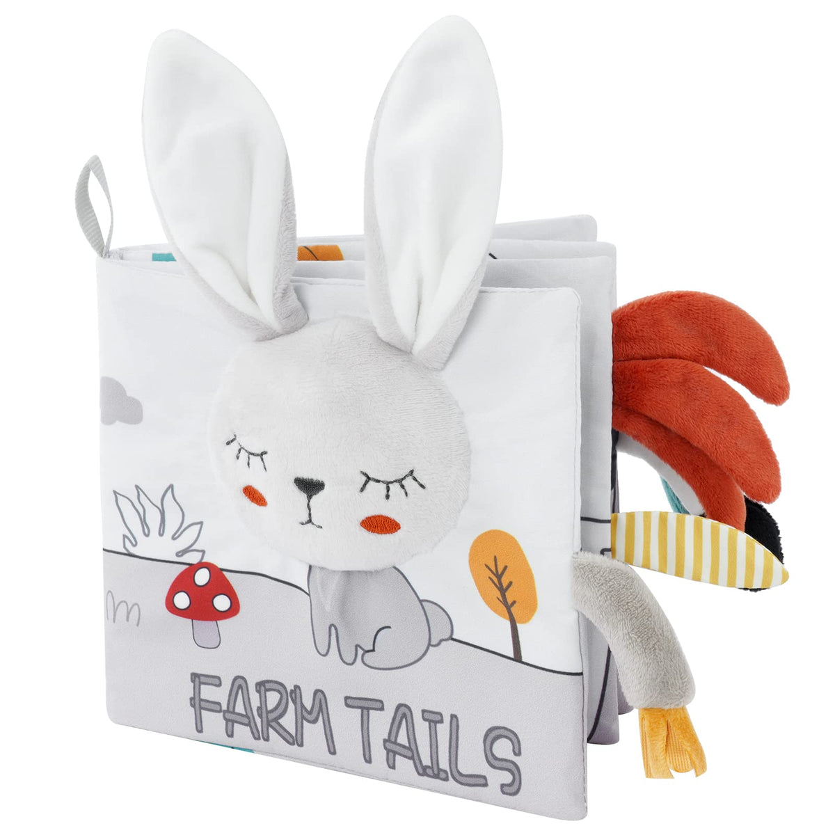Vicloon Cloth Books, 3D Touch and Feel High Contrast Cloth Book, Baby Books Toys for Baby 0-12