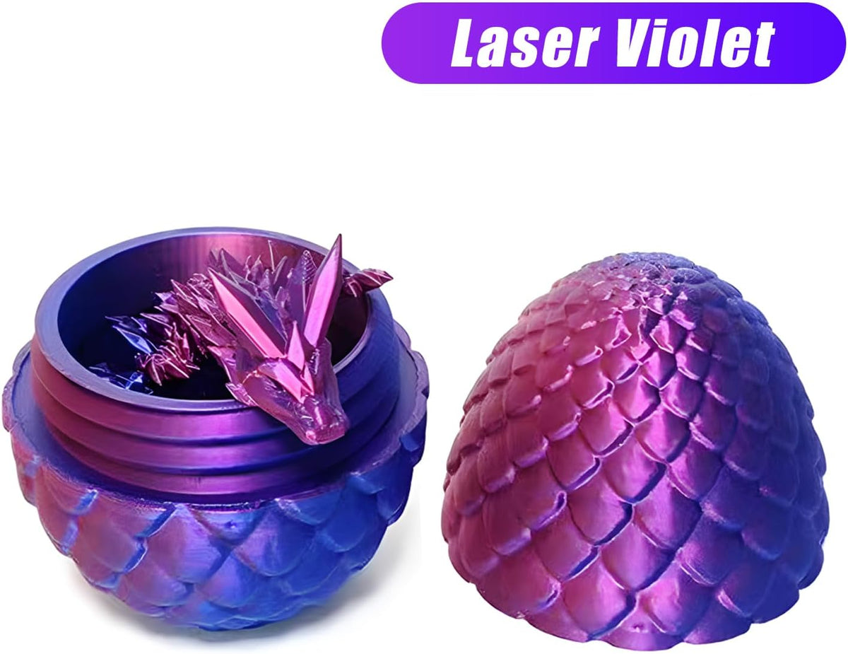 3D Printed Dragon Egg,Mystery Crystal Dragon Fidget Toys,Articulated Dragon,Home Desk Decor Easter