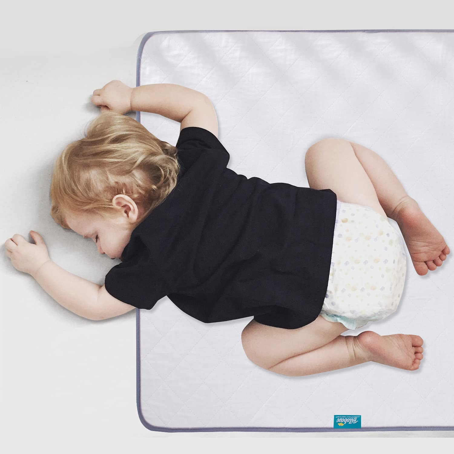 Waterproof Crib Mattress Protector 18" x 36", Non-Slip & Sturdy Mattress Pad Mat, 4 Layers