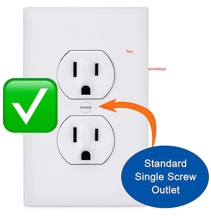 6-Pack Safety Innovations Self-Closing Outlet Covers (For Center Screw Outlets Only) - Measures