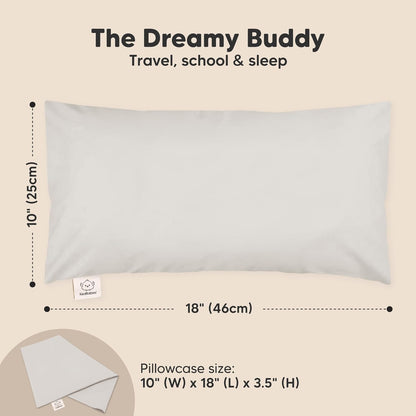 Toddler Pillow with Pillowcase - 10x18 My Little Dreamy Kids Travel Bed Pillows for Sleeping