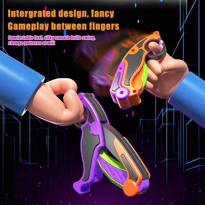 2pcs Fidget Claw Knife, 3D Gravity Knife Toy, 3D Gravity Plastic, Toy Switchblade, Printed