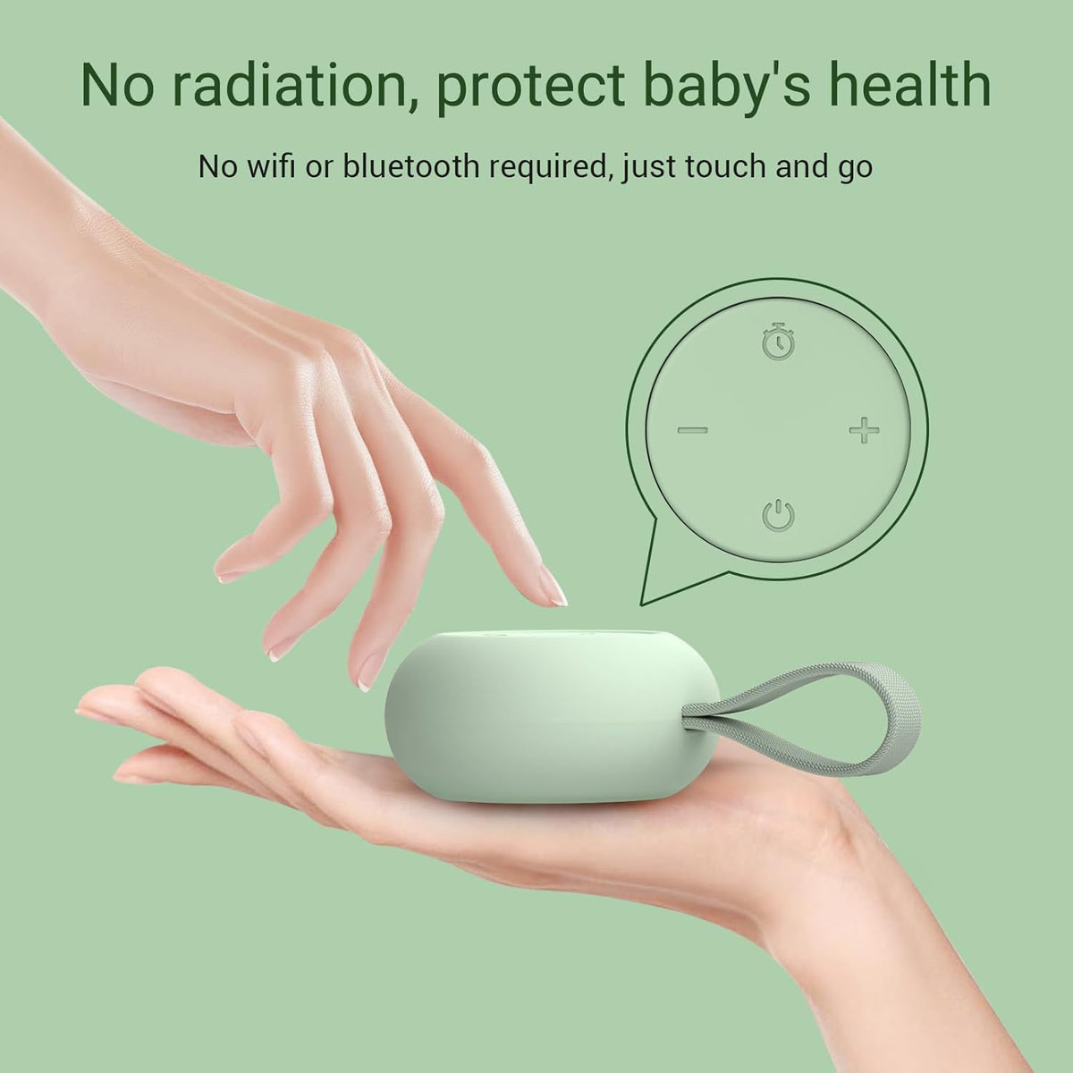 Portable Baby Sound Machine [White Noise for Babies Kids Adults][Sleep Soother][Timer Function][12