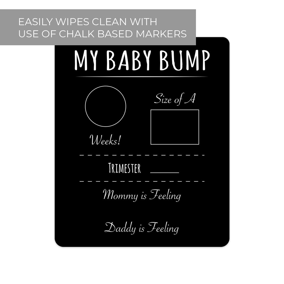 Pregnancy Timeline Sign/My Baby Bump Infant Chalkboard Style Milestone Photo Prop Board / 10" x 12"