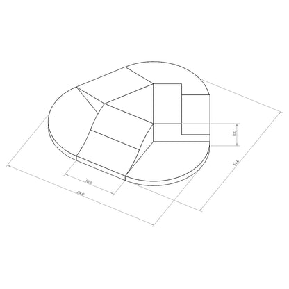 Factory Direct Partners 13800-AS SoftScape Toddler Playtime Junction 360 Climber Plus Side Pads