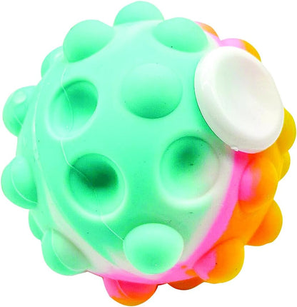 Raymond Geddes Pop 'N' Spin Balls (12 per Box) - Kids and Adult Fidget Toys – Multicolor Pop Fidget