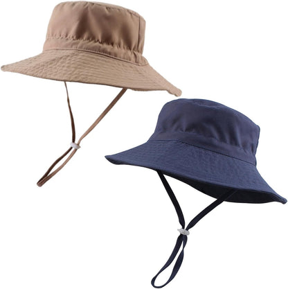 Peecabe Summer Baby Sun Hat for Boys Girls UPF 50+ Wide Brim Toddle Bucket Hat Adjustable Baby