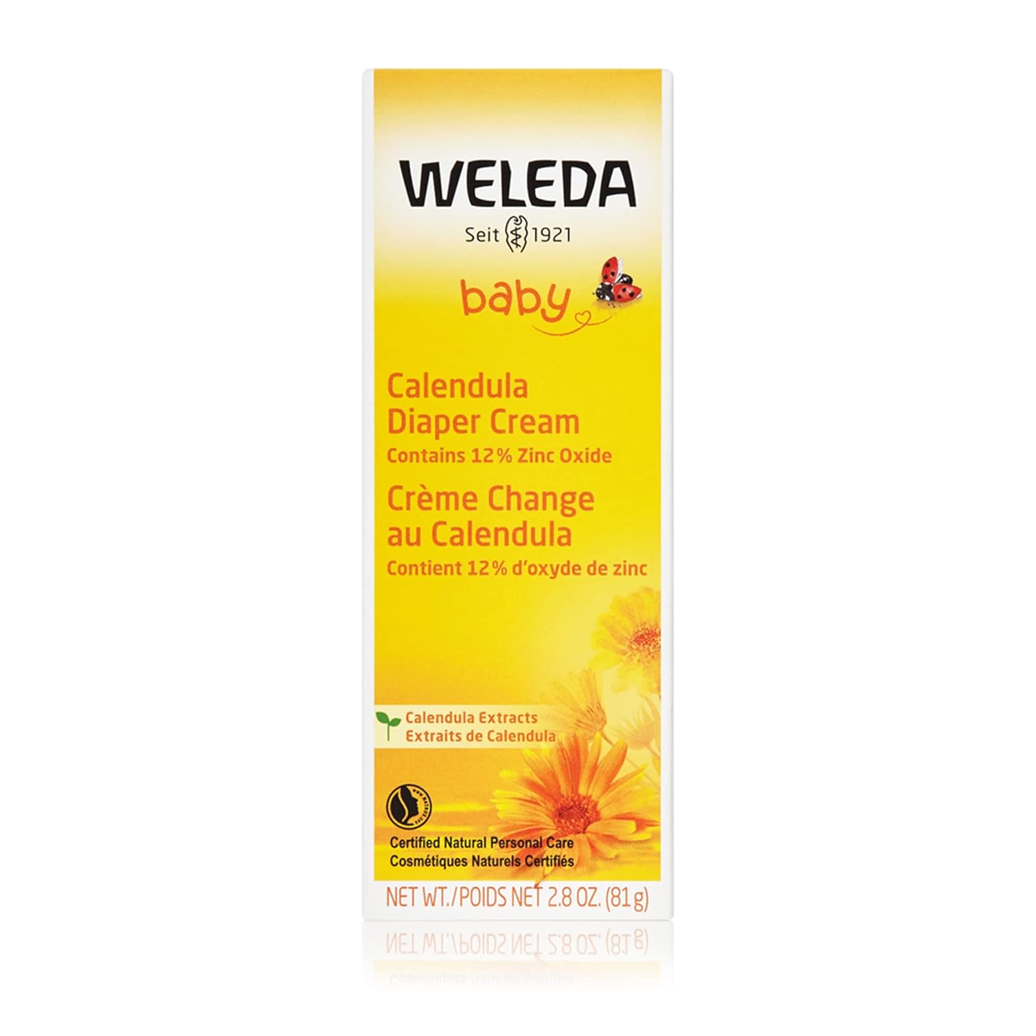 Weleda Baby Calendula Diaper Cream, 2.8 Fluid Ounce, Plant Rich Protection with Calendula