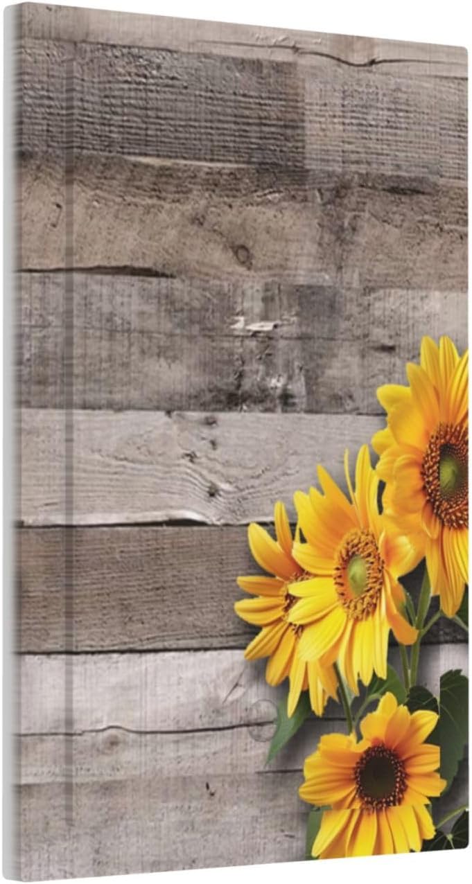 Sunflower Rustic Brown Gray Wood Light Switch Cover Plate 1 Gang No Device Blank Electrical Wall