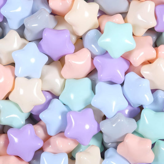 GOGOSO 100 Ball Pit Balls Star Bals - Pink Soft Plasticballs Phthalate Free BPA Free Playballs for