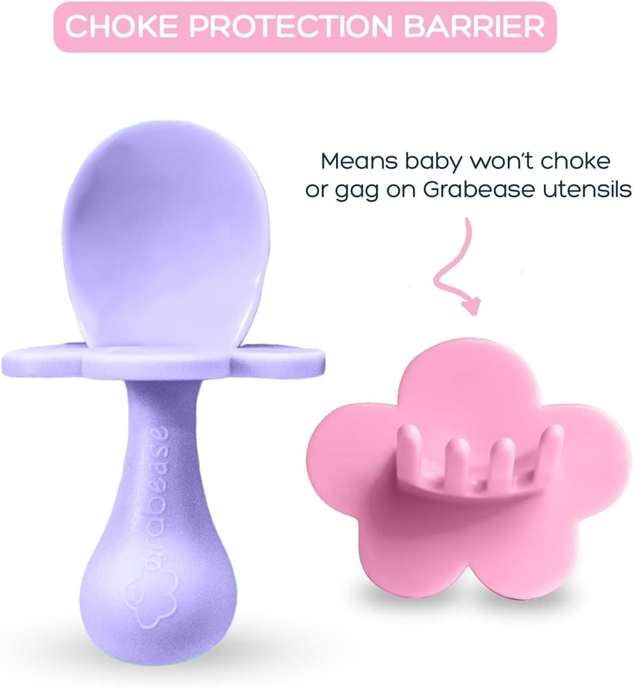 Grabease Baby Spoons Baby Led Weaning Supplies Toddler Forks Feeding, BPA-Free & Phthalate-Free for