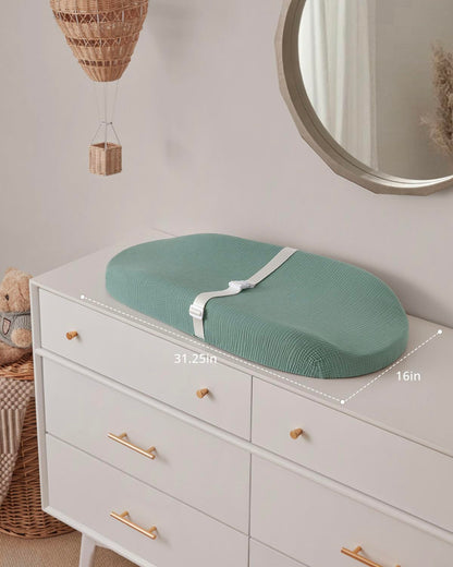 Blissful Diary Muslin Baby Changing Pad with Waterproof Lining Foam, Diaper Changing Table Pad with
