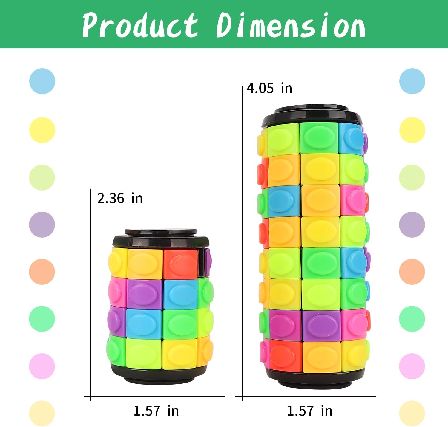 Rotate and Slide Puzzle, Finger Spinner Puzzle, Fidget Toys, Decompression Toy, 8 Colors,7 Layers