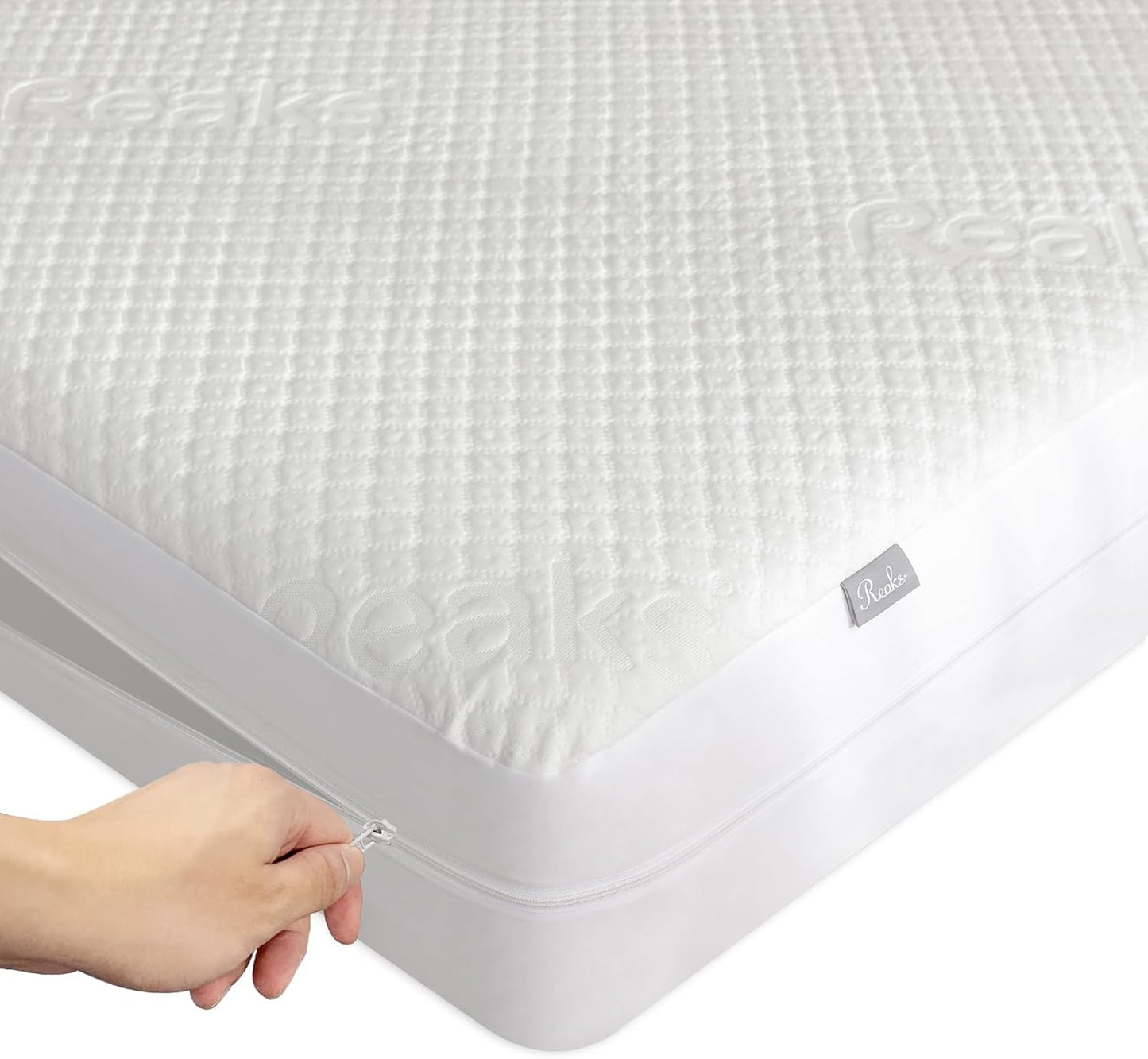 Twin Size Mattress Protector with Zipper - 100% Waterproof Zippered Mattress Cover - Soft & Cooling