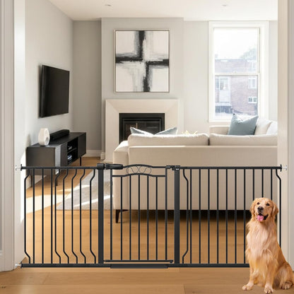 Extra Wide Baby Gate 67.3-81.1 Inch, Pressure Mounted Dog Gate Indoor, Walk Thru Pet Gate for Cat