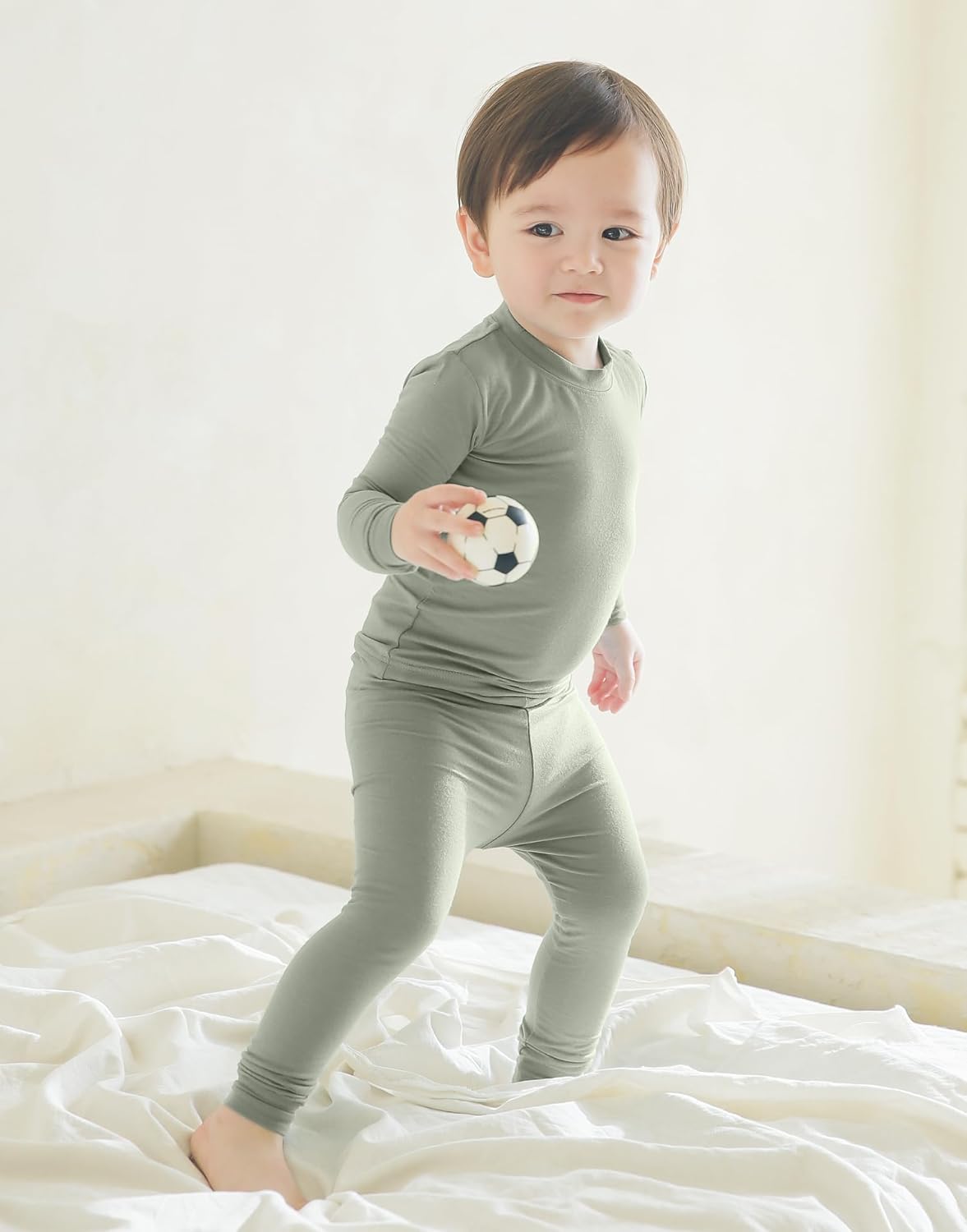 VAENAIT 6M-12Y Toddler Toddler Kids Toddler Girls Boys Soft Comfy Modal Tencel Solid Raglan