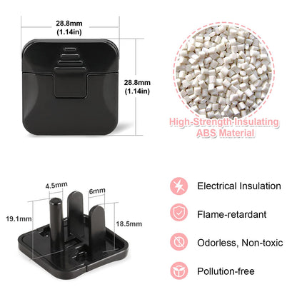 Outlet Covers Babepai 38-Pack Black Child Proof Electrical Protector Safety Improved Baby Safety