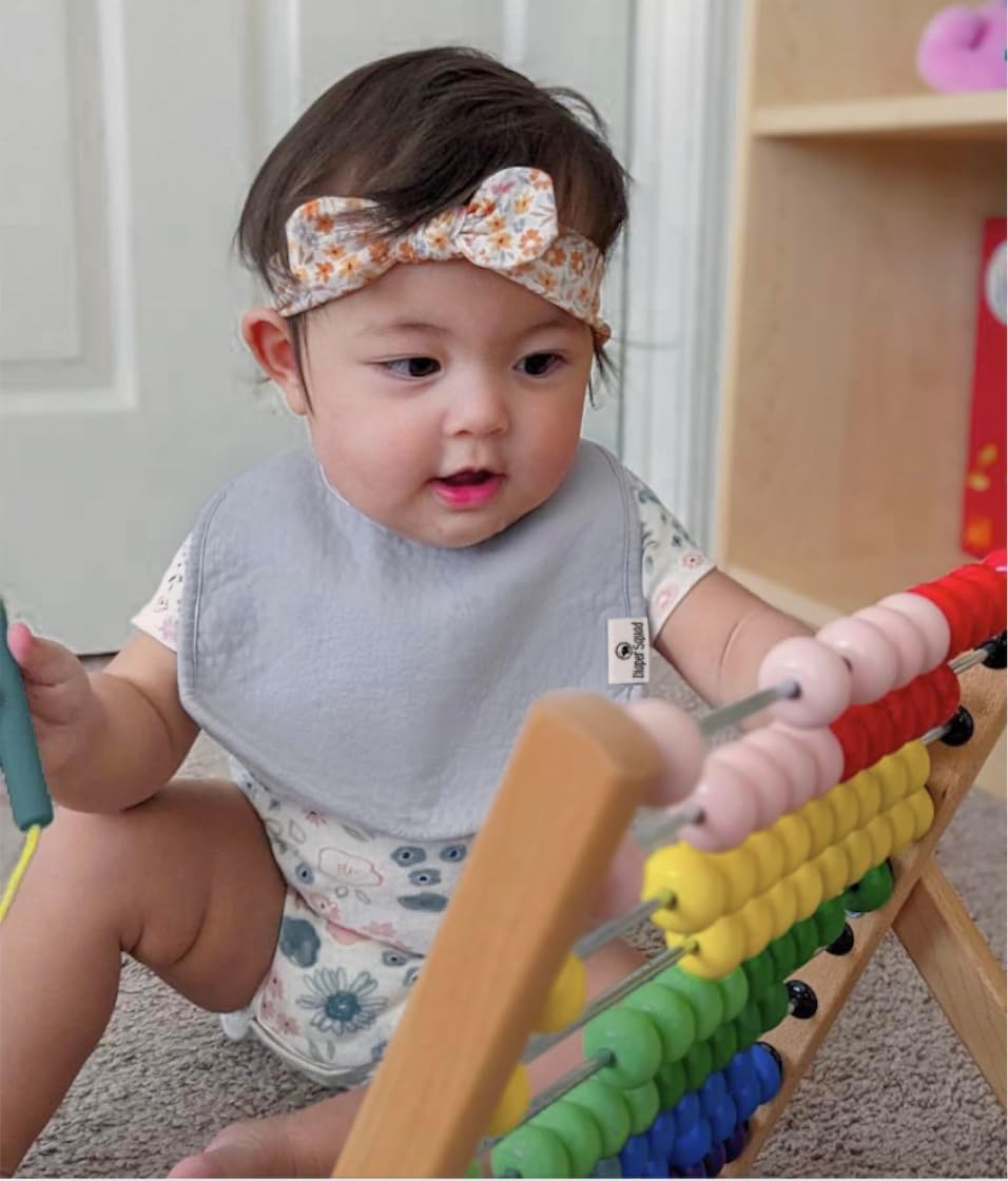DiaperSquad's Baby Bibs for Drooling and Teething, Bibs for Boys, Baby Girl - Solid Cotton Baby
