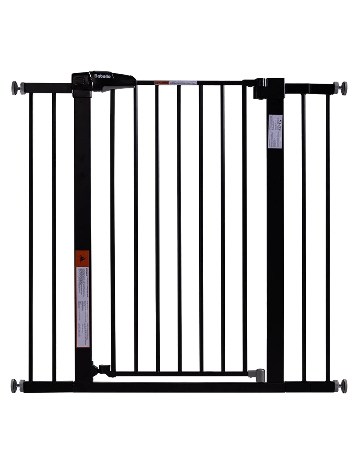 BABELIO 36" Tall Baby Gate, 26-40" Wide Auto Close Pet Gate, Pressure Mounted Metal Dog Gate